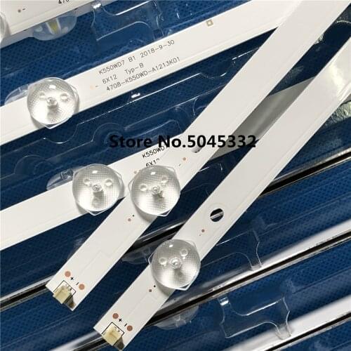 LED Backlight strip 6 lamp For 4708-K550WD-A3213K31 55PUF6051/T3 4708-k550wd-a3213k21 a3213k31 K550WD7