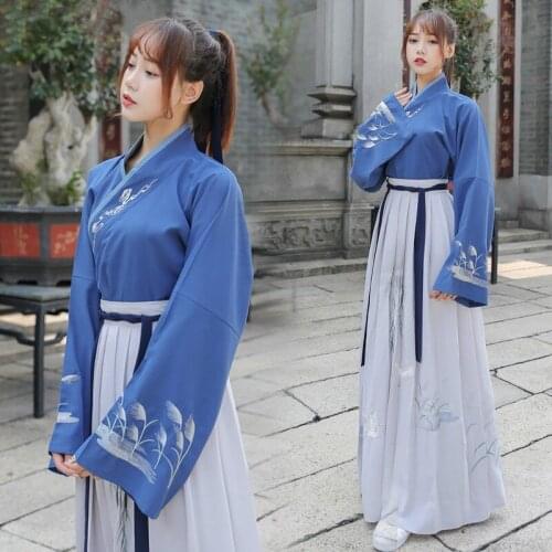 Chinese Traditional Couples Hanfu Robe Han Dynasty Ancient Dance Costumes Tang Suit Swordsman Outfit Stage Performance Clothing