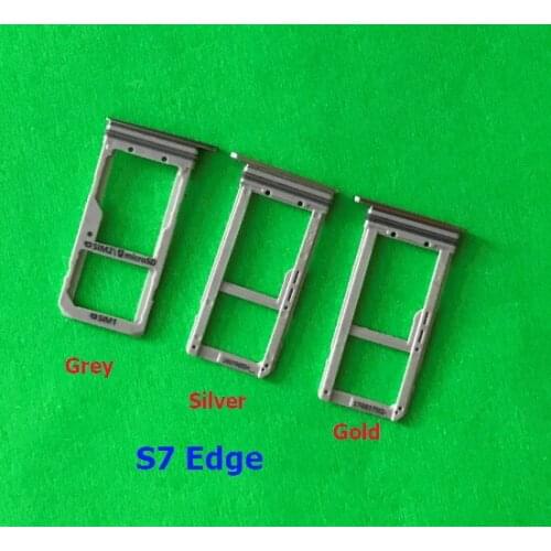 XIWANG 10pcs Original SIM Card Tray Slot Holder For Samsung Galaxy S7 edge G930 G930F G935 G935F G935A