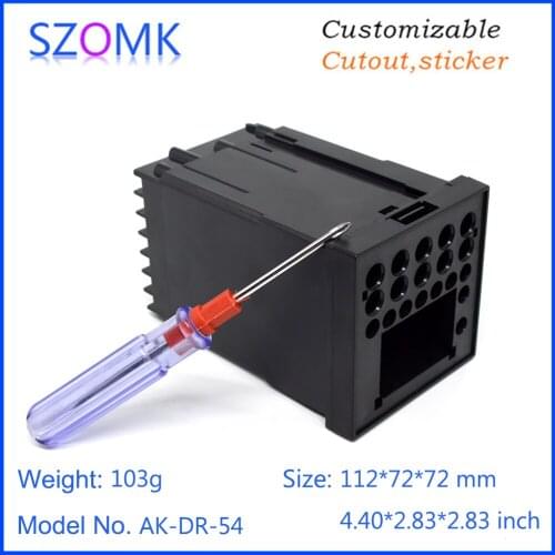 10 pcs 112*72*72m szomk szomk small plastic temperature control time relay instrument enclosure for electronics LED display