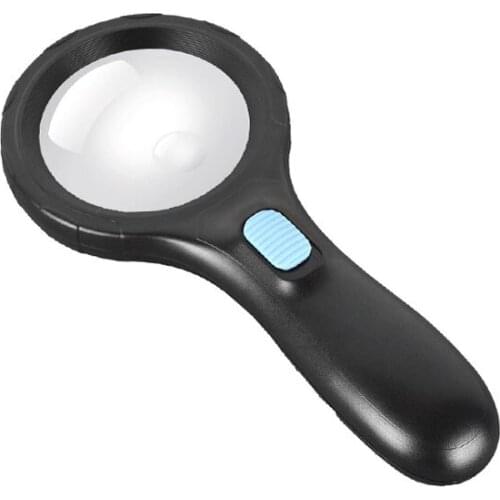 2.5X90mm 5x22mm Handheld Magnifier Illuminated Magnifying Glass with 10 LED Light Gifts for The Elderly