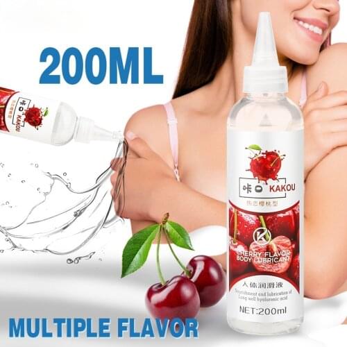 200ml Fruit Flavored Water-based Lubricant Gel for Men Anal Oral Lubrication Goods for Adult Sex Lubricant for Sex Toys Condom