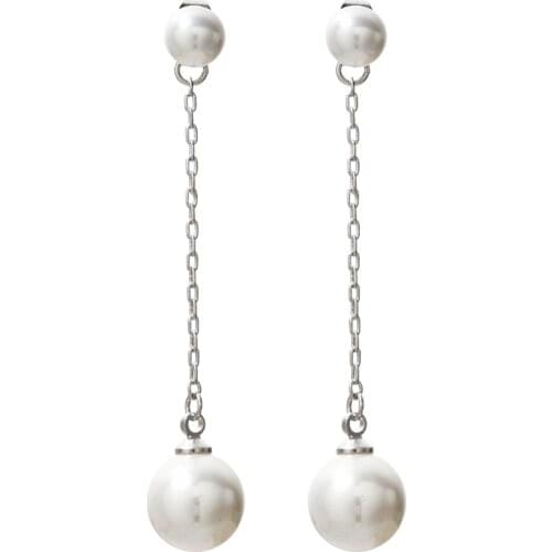 2020 new fashion temperament simple pearl earrings women/girls sweet wave beauty long tassel jewelry earrings ER-452