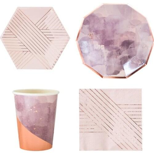 New Disposable High-End Party Cutlery Afternoon Tea Cake Plate