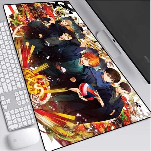 Anime Haikyu Large Mouse Pad Japanese Popular Comics Volleyball Teenager XXL Computer Notebook Non-Slip Keyboard Gaming Desk