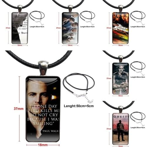 For Girls Wholesale Clearance New Fast And Furious Glass Pendant Galaxy Pendant Necklace Women Steel Plated Necklaces Jewelry