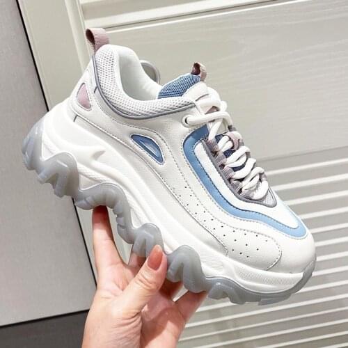 Elad Halabi Leather Trend Daddy Shoes 2021 New Style Hit Fashionable Leisure Spring Summer Thick Sole Sports Women’s Shoes