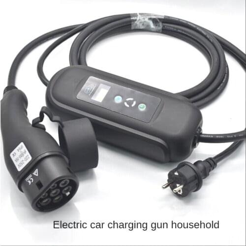 EvseIEC62196 mode 2 new energy electric car charging gun household 8A10A13A16A adjustable charging