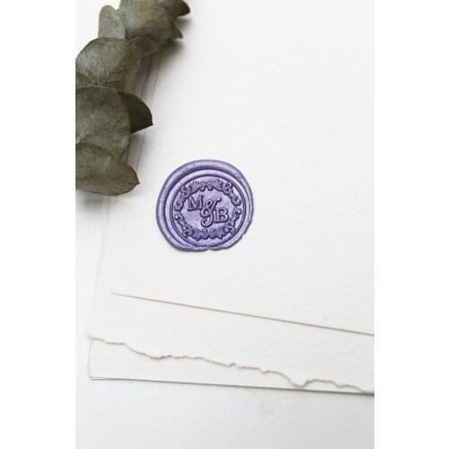 Personalized Initials with Flower Wax Seal Stamp/Custom wedding seals/wedding invitation seal/custom wedding stamp