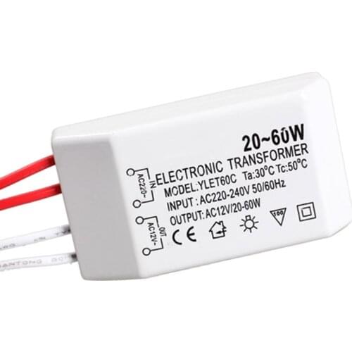 20-60W 12V Halogen Lamp Electronic Transformer Spotlight Adapter Device NIN668