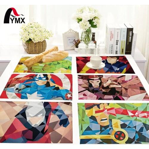 Geometric Cartoon Table Mat Bowl Dining Mats Table Napkin For Wedding Set Kitchen Decoration Table Pads Home Accessories