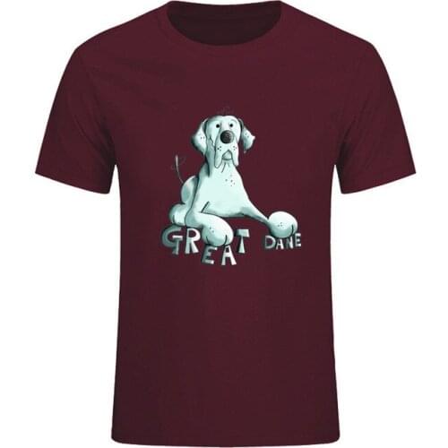 Happy Great Dane Dog Men T-Shirt Summer Style dota 2 jersey Harajuku hurricane Male Tee T Shirt Short Sleeve Tshirt furs wizards