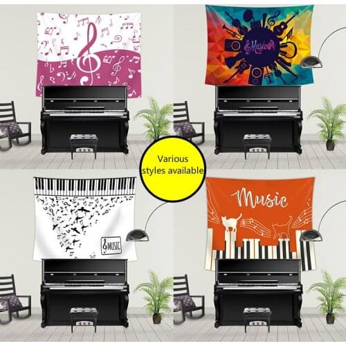 Art 24 Style Piano Classroom Tapestry Note Music Guitar Valance Bedroom Living Room Wall Decorations Literature and Art Gift