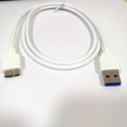 1.5m USB 3.0 Cable USB 3.0 A Male to Micro B Male Extension Cable White Color OD 4.0mm