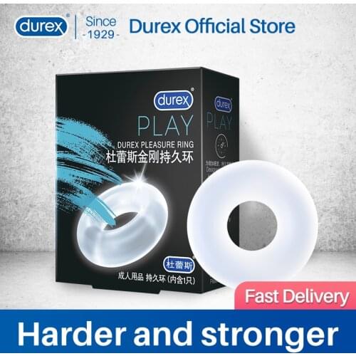 Durex Penis Ring Reusable Bound Sex Erection Long Lasting Training Time Delay Cock Rings Adult Sex Product Erotic Toys for Men