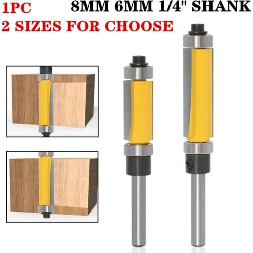 1Pc 6.35mm Shank Top & Bottom Bearing Flush Trim Router Bit 1/4 Inch Shank Woodworking Tool Woodworking Router Bits