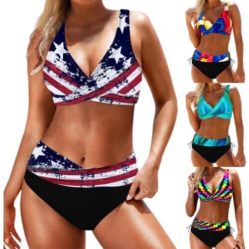 70% Hot Sell Push Up Wrap Cross Bra Briefs Bathing Suit Swimsuit Bikini Set Beachwear for Swimming Pool