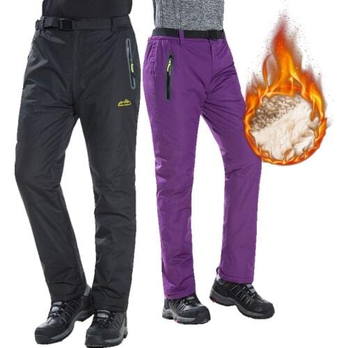 New Ski Pants Men And Women Outdoor Windproof Waterproof Thicken Warm Snow Pants Winter Ski Snowboard Pants Camping Hiking Pants