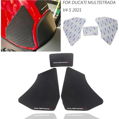 FOR Ducati Multistrada V4 S 2021 Motorcycle Tank Pad Protector Sticker Decal Gas Knee Grip Tank Traction Pad Side