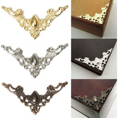 NEW 12PCS Protector Metal Corner Box Book Scrapbook Album Corner Decorative Protector Cover For Antique Brass Jewelry Wholesale