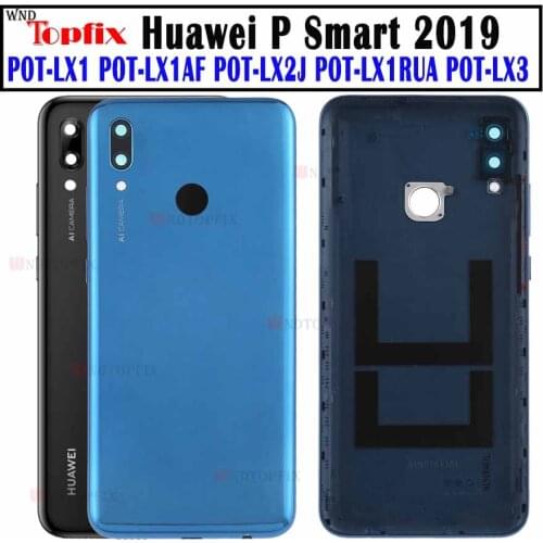 New For Huawei P Smart 2019 Battery Cover POT-LX3 POT-L23 POT-LX1 POT-L21 POT-LX2 Back Door Housing case Rear Glass parts