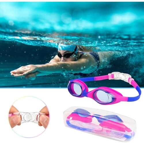 Swimming Goggles Kids Anti-fog And Leak-Proof High-Definition Childrens Silicone Swimming Goggles Waterproof Diving Glasses E2