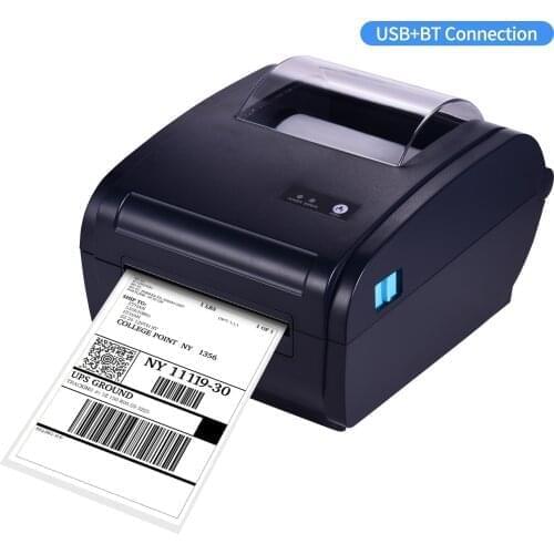 Thermal Label Printer for 4x6 Shipping Package Label 160mm/s USB&BT Connection Printer Label Maker Sticker Max.110mm Paper