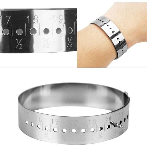 Stainless Steel Adjustable Bracelet Bangle Sizer Gauge Measurements for Diy Jewelry Making Tools And Equipment Length 15-25cm