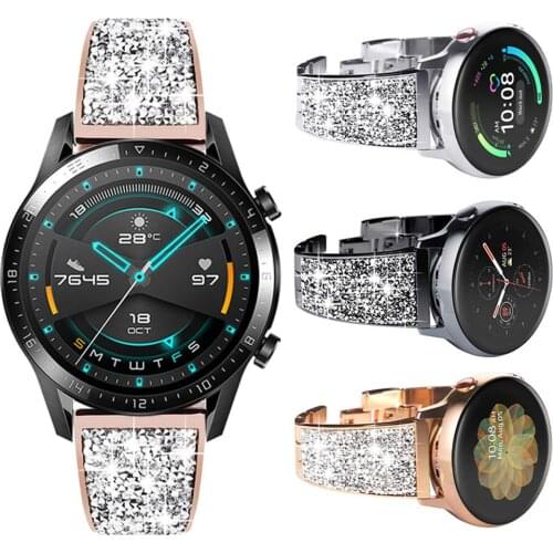 20/22mm Smart Band for Huawei Watch GT 2 Pro 42mm 46mm watch 3 Strap Honor GS Pro / ES Magic Diamond Womens Bracelet Watchbands
