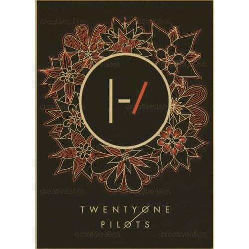 Retro poster rock music band Twenty One Pilots poster kraft paper vintage Poster Wall Sticker