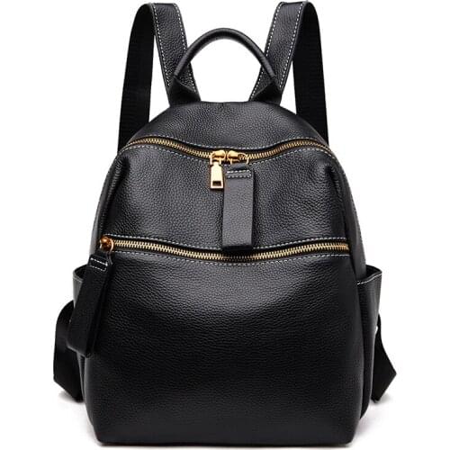 YourSeason Women Korean Fashion Backpack 2021 Cow Leather Ladies College Bags Casual Solid Color