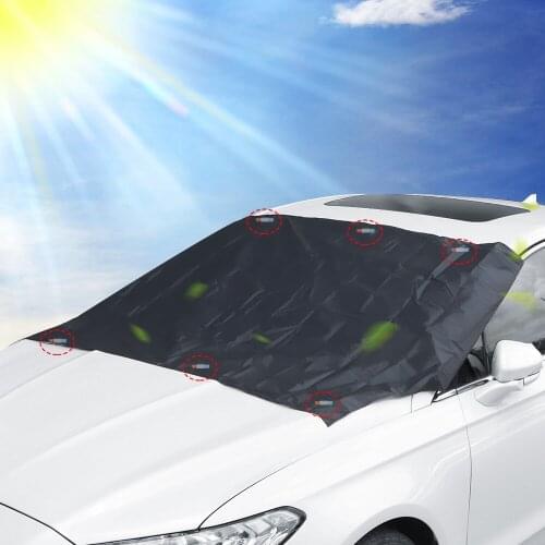 Strong Magnetic Car Sun Protector Waterproof Dust Cover Silver Cloth Snow Sun Shade Auto Car Sunshade