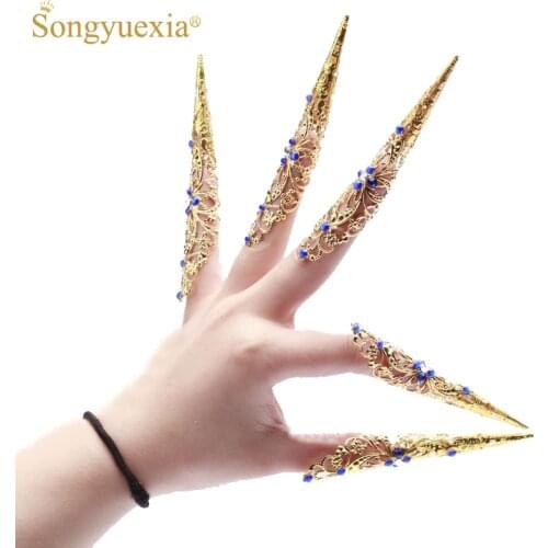 Songyuexia Peacock dance belly dance indian dance accessories armor sparkling diamond long design this price only 1pc