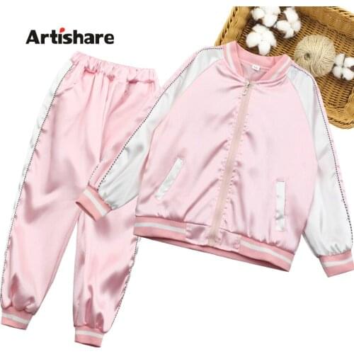 Girls Sport Clothes Patchwork Clothing For Girls Jacket + Pants Girls Clothing Sets Casual Style Childrens Clothing 6 8 10 12 1