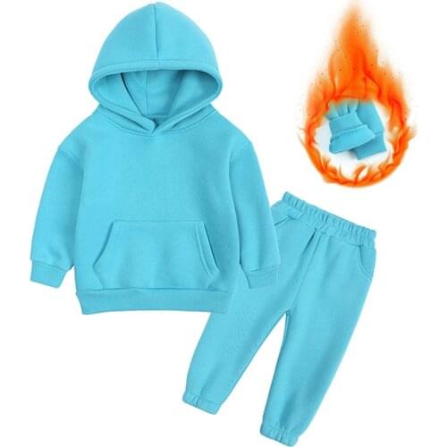 Kids Clothes Girls Boys Sets 2021 Autumn Winter Tracksuit For Girls Cotton Long Sleeve Hoodie+Pants Children Clothing Boys Suits