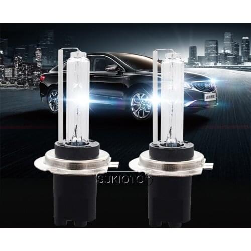 SUKIOTO Premium 12V Metal Base 35W H7C 4300K 5000K 8000K HID Xenon Bulb Lamps 55W H7 H7C 6000K Short Tube Car Accessory Light