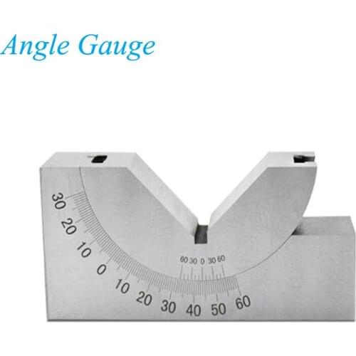 High Precision Angle Gauge 0 to 60 Degree Adjustable Micro Angle Gauge with Wrench Angle V Block