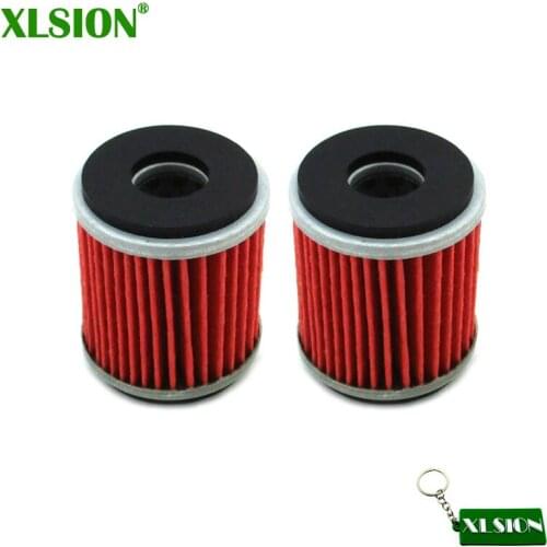 XLSION 2x Oil Filter For Yamaha YZF 125 WR 125R 125X YZ 250 250F WR250 WR450F YZ250F YZ450F YFZ450 YFZ450R Raptor XT250X
