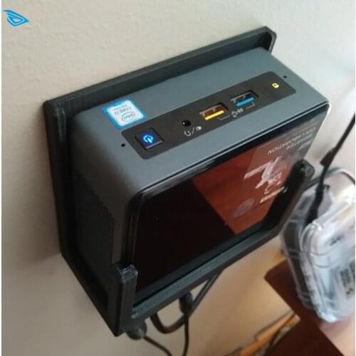 NUC Bean Canyon Bracket Computer Back Mounted Desktop Bottom Bracket Back Mounted Display Host 3D Printing Customized Cage