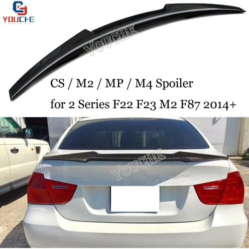 CS MP M2 M4 Carbon Fiber Rear Spoiler for BMW 2 Series F22 F23 F87 M2 Coupe Cabriolet 2014 - present M235i 220i 228i Trunk Wing