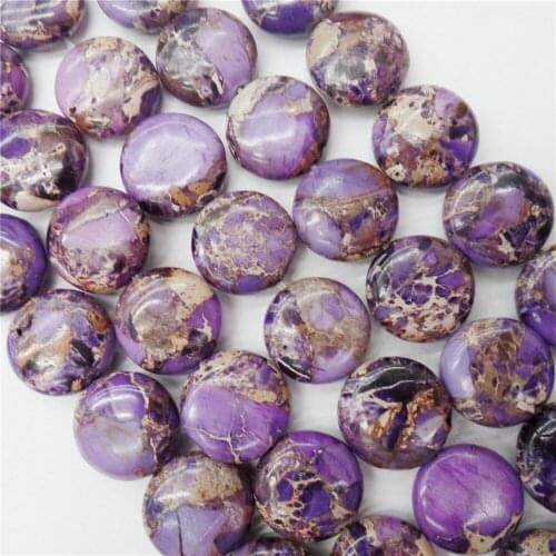 1 Strand 12x5mm Purple And Brown Gold Sea Sediment Jasper & Pyrite Round Loose Beads DIY Jewelry Making 15.5Inch M391