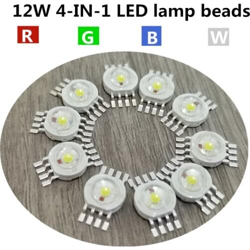 10pcs / 12W RGBW 4IN1 led lamp beads stage lighting special LED light bead