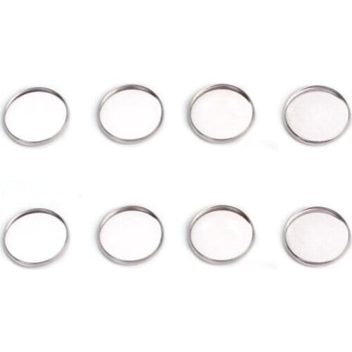 20pcs/lot Stainless Steel Round Settings Cabochon Base Bezel Trays Blank Fit 10/12/14/16/18/20mm Cabochons Cameo DIY