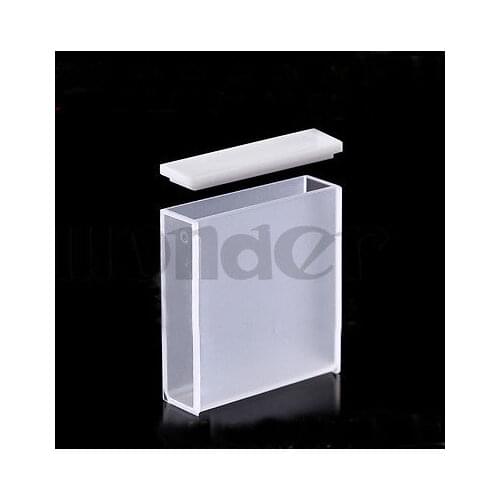 40mm JGS1 Quartz Cuvette Cell With PTFE Lid For Uv Spectrophotometers