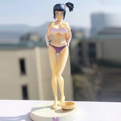 Naruto 36CM Anime Antistre Hyuuga Hinata Swimsuit Bathhouse Statue PVC Action Figure Ornaments Collection Toy For Anime Figurine
