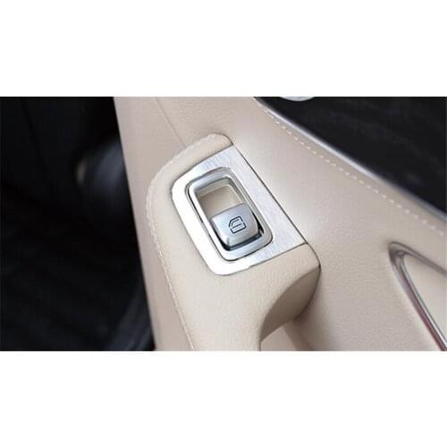 Car Door Window Lift Adjust Button Switch Cover Trim Sticker For Mercedes Benz C Class W205 C180 C200 GLC260 2015 2016