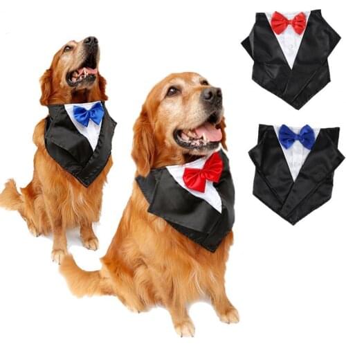 Dog Bandana Bowknot Design Dress-up Exquisite Skin-friendly Pet Large Super Absorbent Teddy Dog Triangle Bib Collar Necks Scarf