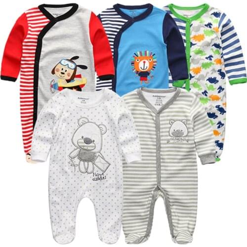 Bodysuit Baby Girl Clothes Newborn Clothing Sets Baby Boy Clothes Long Sleeve Ropa bebe O-Neck Cotton 5 PCS/lot