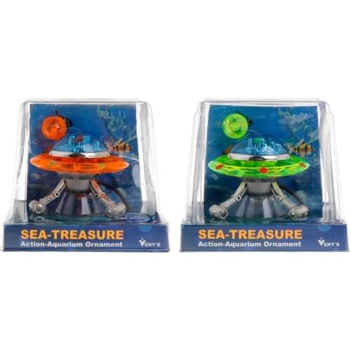 Decor UFO Aquarium Action-Air Effect Decoration Underwater Fish Tank Ornament