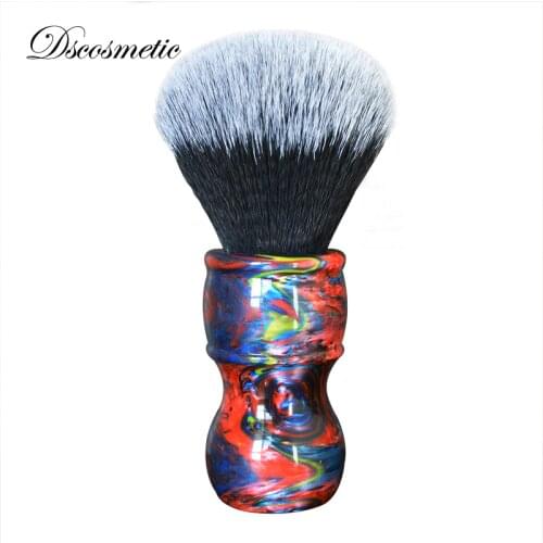 Ds 26mm Big synthetic hair shaving brush Knots Colorful Resin Handle men wet Shaving Brush